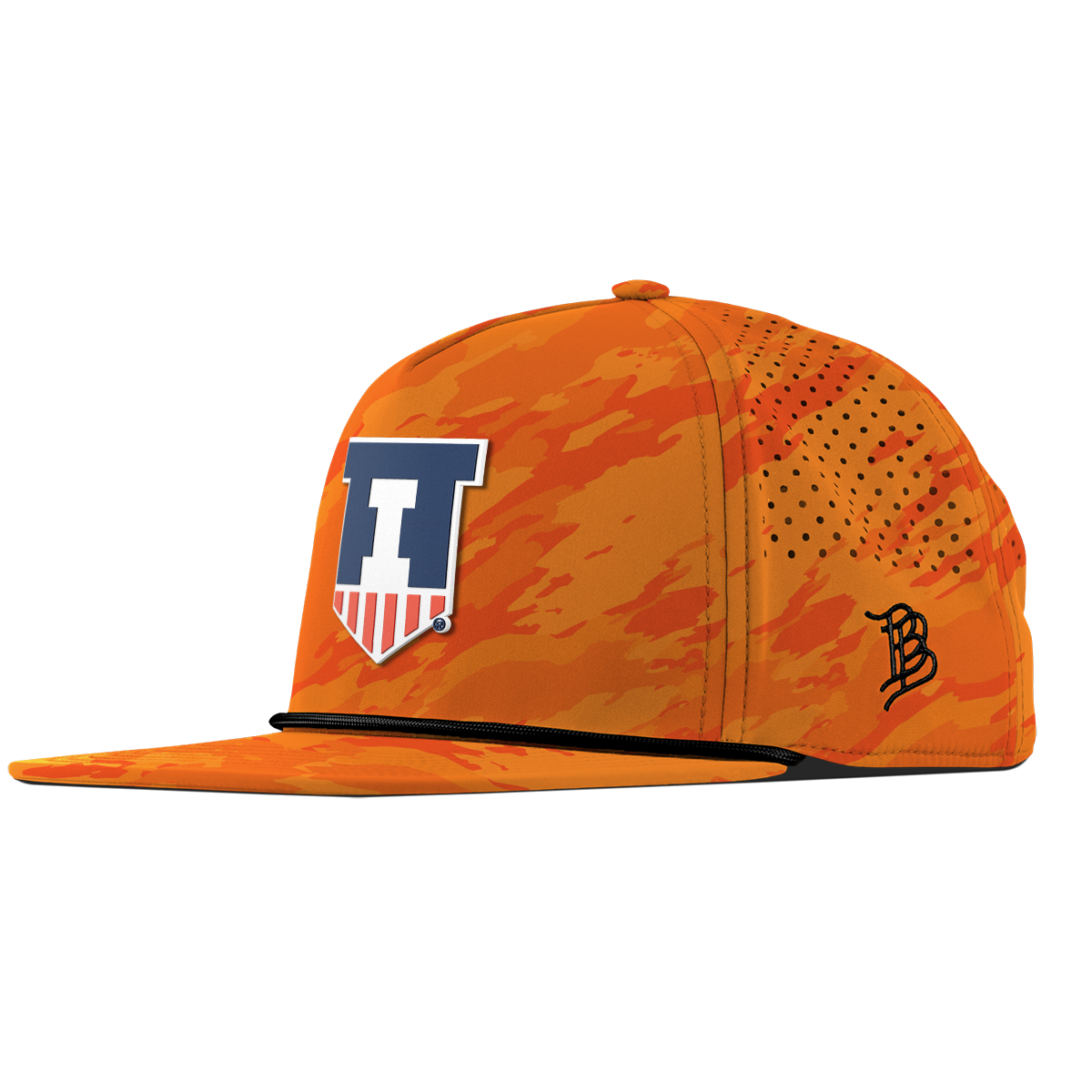 University of Illinois "Illinois Athletics" Flat 5 Panel Rope Blaze Orange Camo