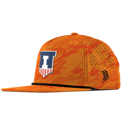 University of Illinois "Illinois Athletics" Flat 5 Panel Rope Blaze Orange Camo