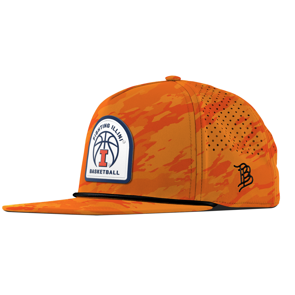 University of Illinois "Illinois Basketball" Flat 5 Panel Rope Blaze Orange Camo