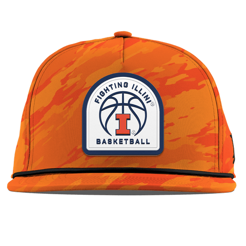 University of Illinois "Illinois Basketball" Flat 5 Panel Rope Blaze Orange Camo