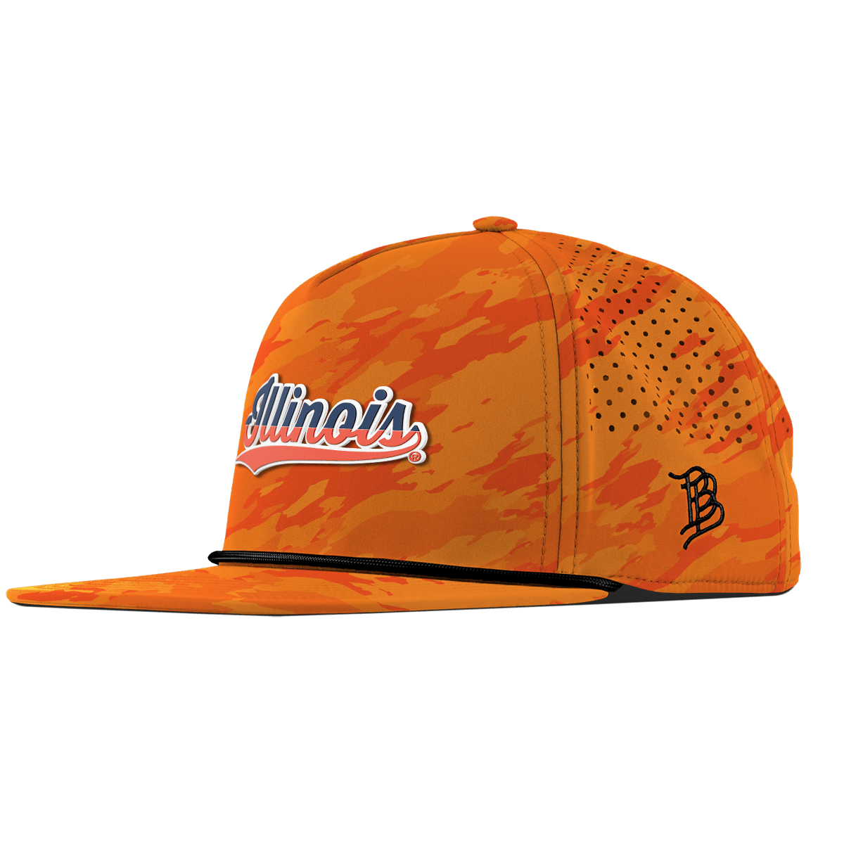 University of Illinois "Illinois Script" Flat 5 Panel Rope Blaze Orange Camo