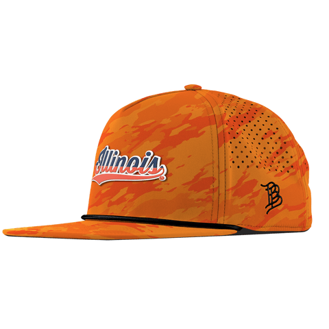 University of Illinois "Illinois Script" Flat 5 Panel Rope Blaze Orange Camo
