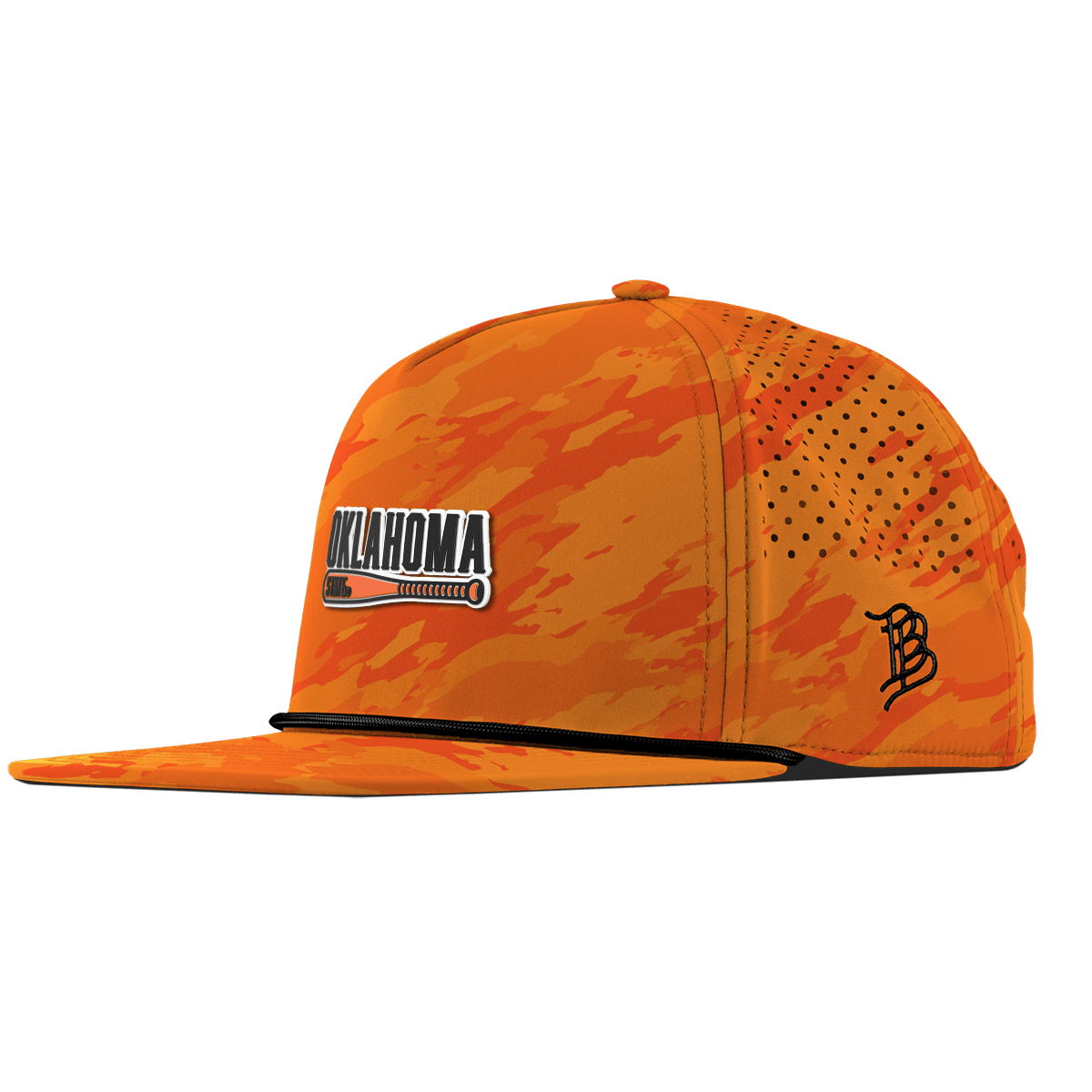 Oklahoma State University "OSU Baseball" Flat 5 Panel Rope Blaze Orange Camo