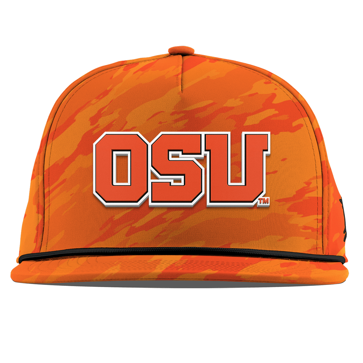 Oregon State University "Oregon State Block" Flat 5 Panel Rope Blaze Orange Camo