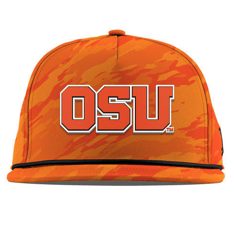 Oregon State University "Oregon State Block" Flat 5 Panel Rope Blaze Orange Camo