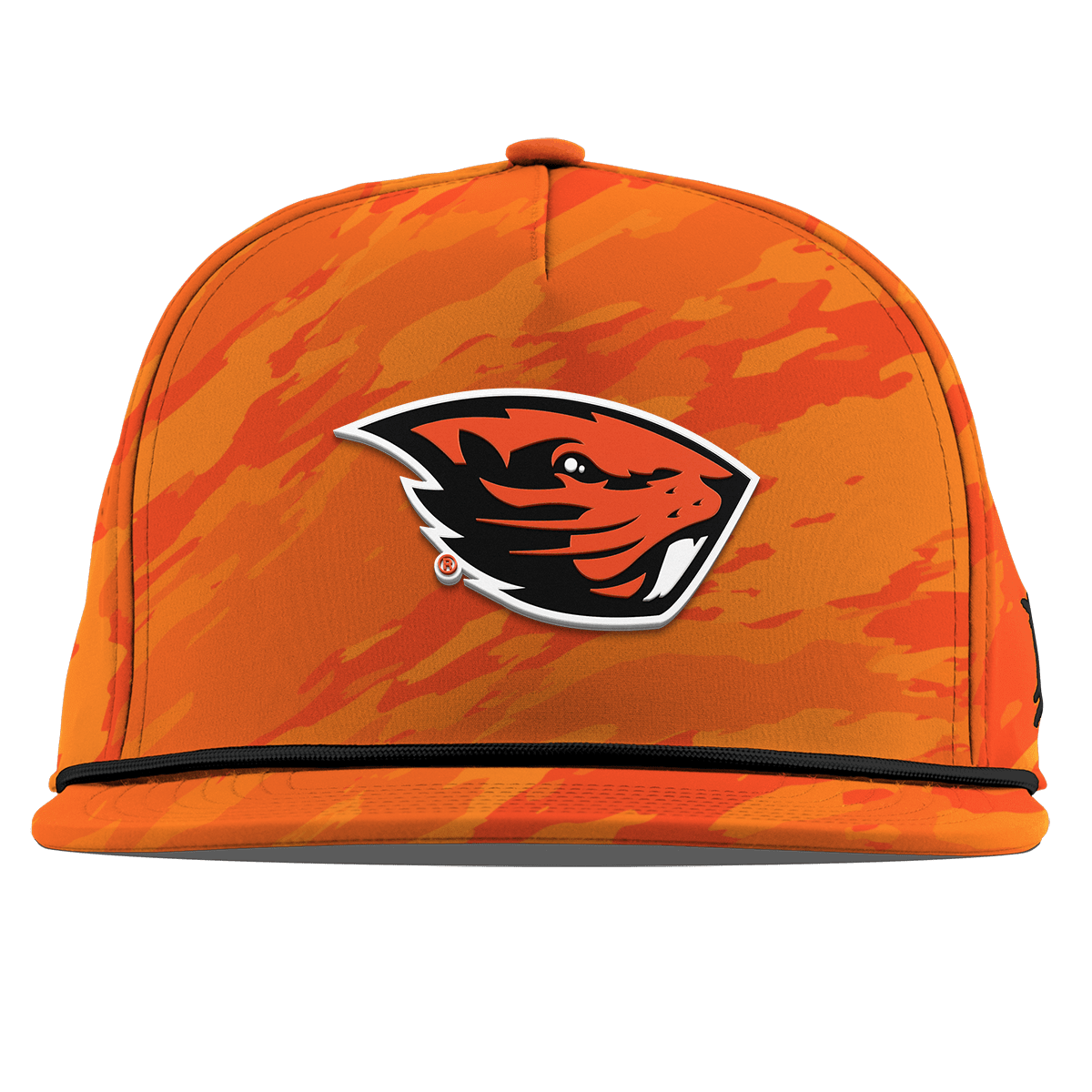 Oregon State University "Oregon State Team Logo" Flat 5 Panel Rope Blaze Orange Camo