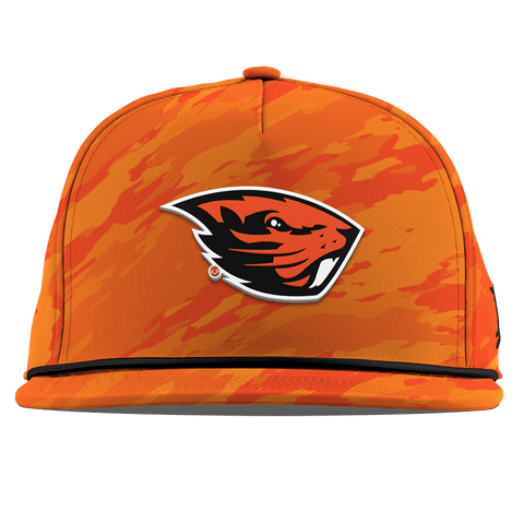Oregon State University "Oregon State Team Logo" Flat 5 Panel Rope Blaze Orange Camo