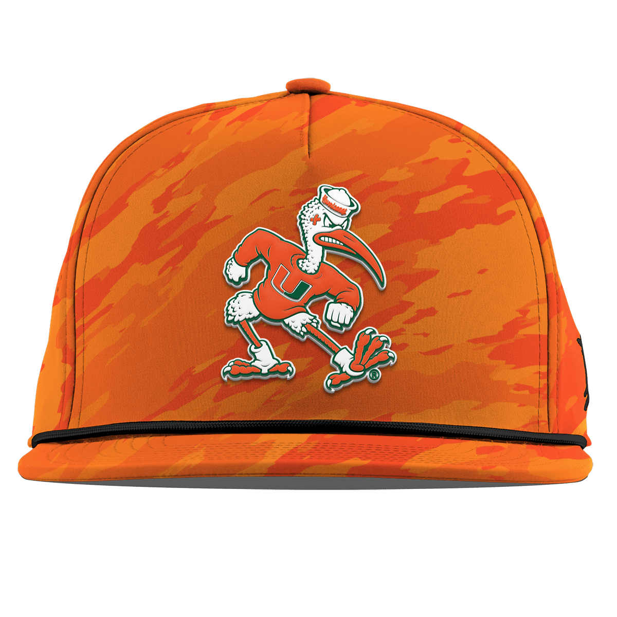 University of Miami "Sebastian the Ibis" Flat 5 Panel Rope Blaze Orange Camo