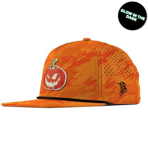 Jack-O-Lantern Glow Flat 5 Panel Rope Blaze Orange Camo
