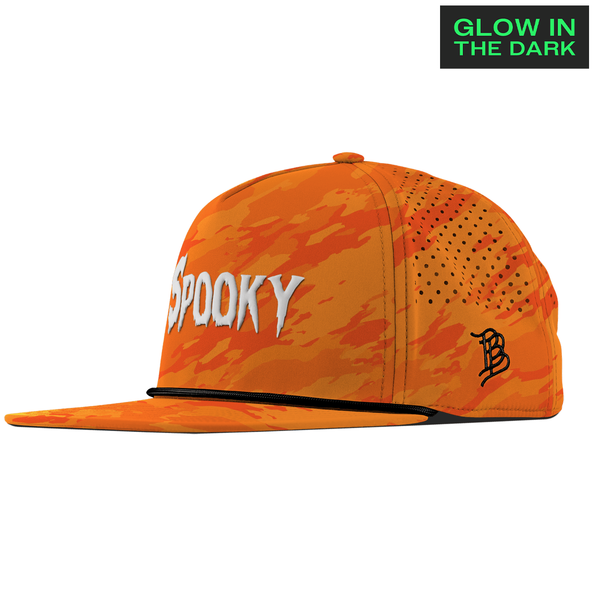 Spooky Glow Flat 5 Panel Rope Blaze Orange Camo