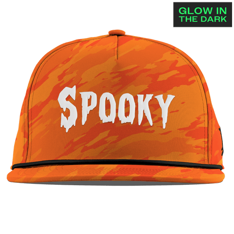Spooky Glow Flat 5 Panel Rope Blaze Orange Camo