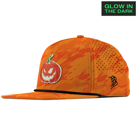 Jack-O-Lantern Glow Flat 5 Panel Rope Blaze Orange Camo
