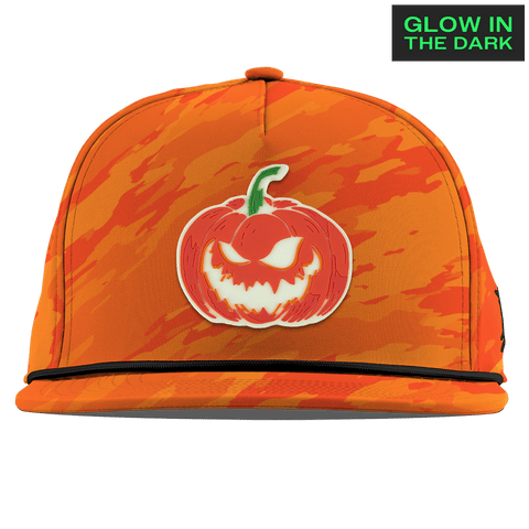 Jack-O-Lantern Glow Flat 5 Panel Rope Blaze Orange Camo