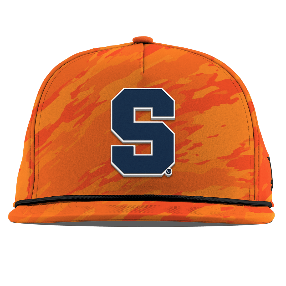 Syracuse University "Syracuse Navy Block" Flat 5 Panel Rope Blaze Orange Camo