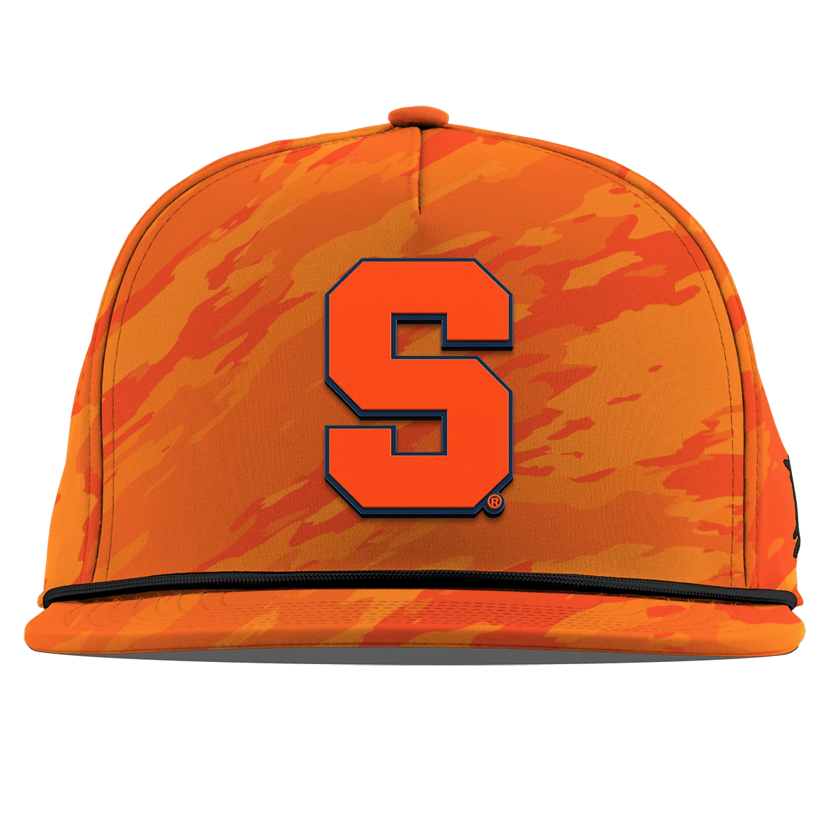Syracuse University "Syracuse Orange Block" Flat 5 Panel Rope Blaze Orange Camo