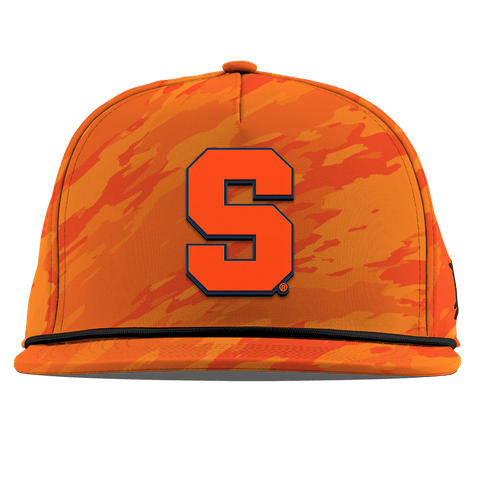 Syracuse University "Syracuse Orange Block" Flat 5 Panel Rope Blaze Orange Camo