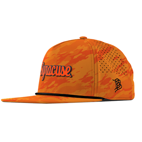 Syracuse University "Syracuse Throwback Script" Flat 5 Panel Rope Blaze Orange Camo