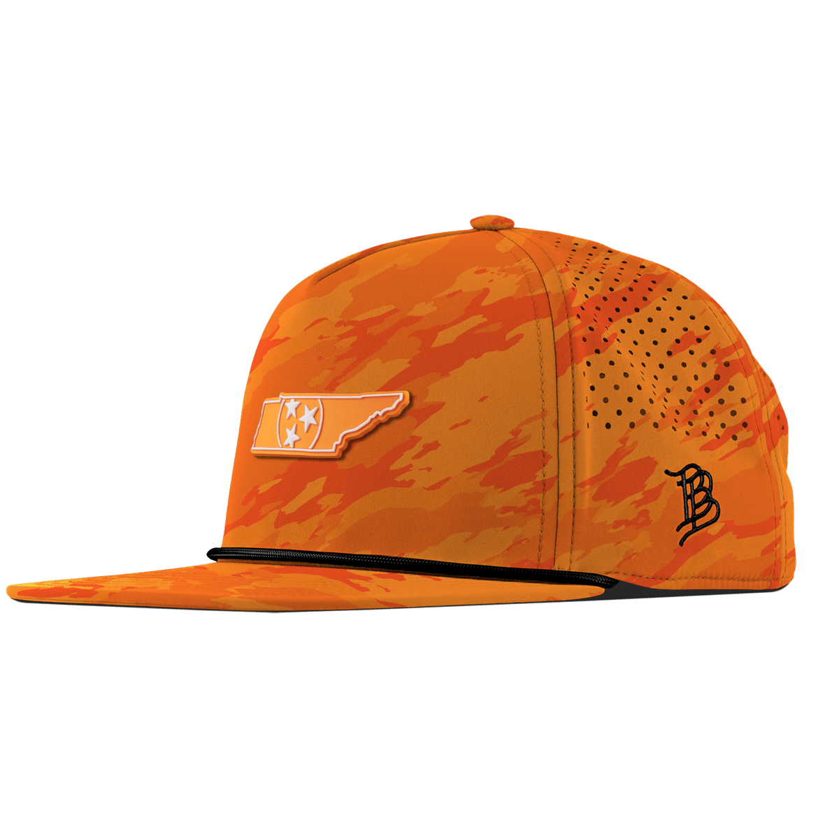 University of Tennessee "Tennessee Orange"  Flat 5 Panel Rope Blaze Orange Camo