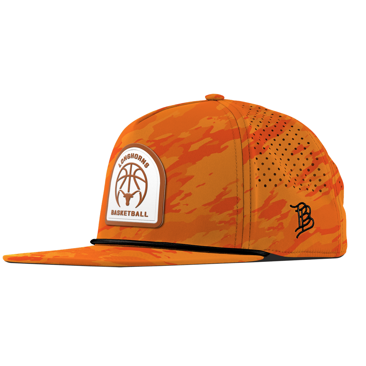 University of Texas "Texas Basketball" Flat 5 Panel Rope Blaze Orange Camo