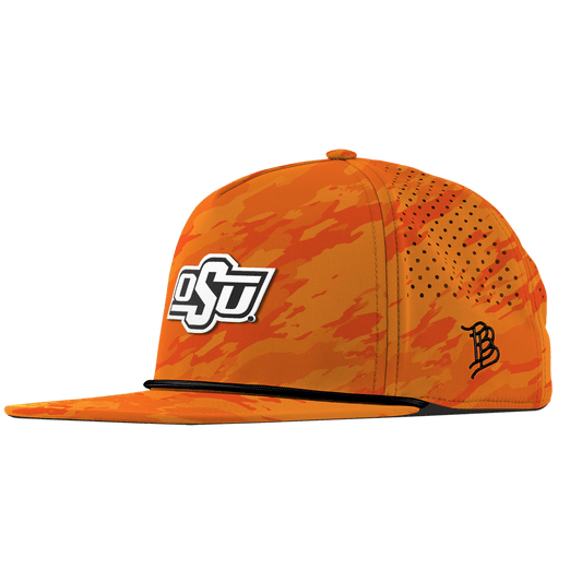 Oklahoma State University "Vintage OSU Team Logo" Flat 5 Panel Rope Blaze Orange Camo