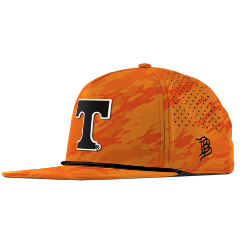 University of Tennessee "Vintage Tennessee Block" Flat 5 Panel Rope Blaze Orange Camo