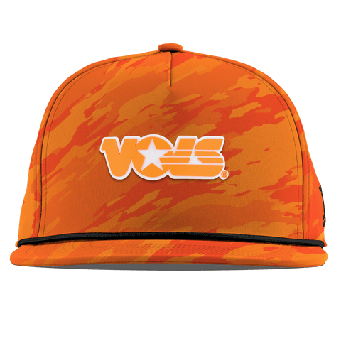 University of Tennessee "Tennessee Vols Block"  Flat 5 Panel Rope Blaze Orange Camo