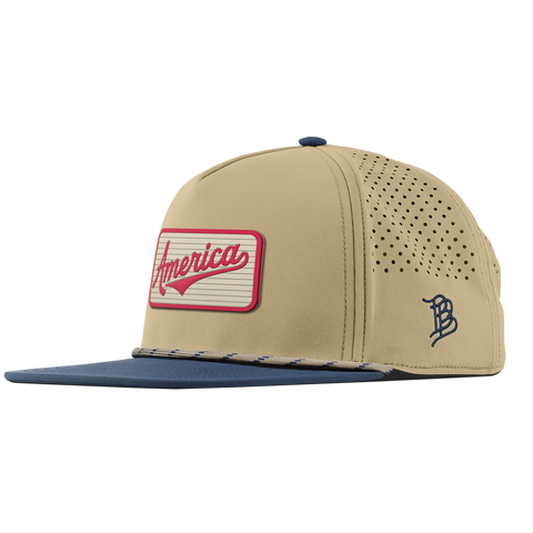 America Badge Flat 5 Panel Rope Desert/Orion