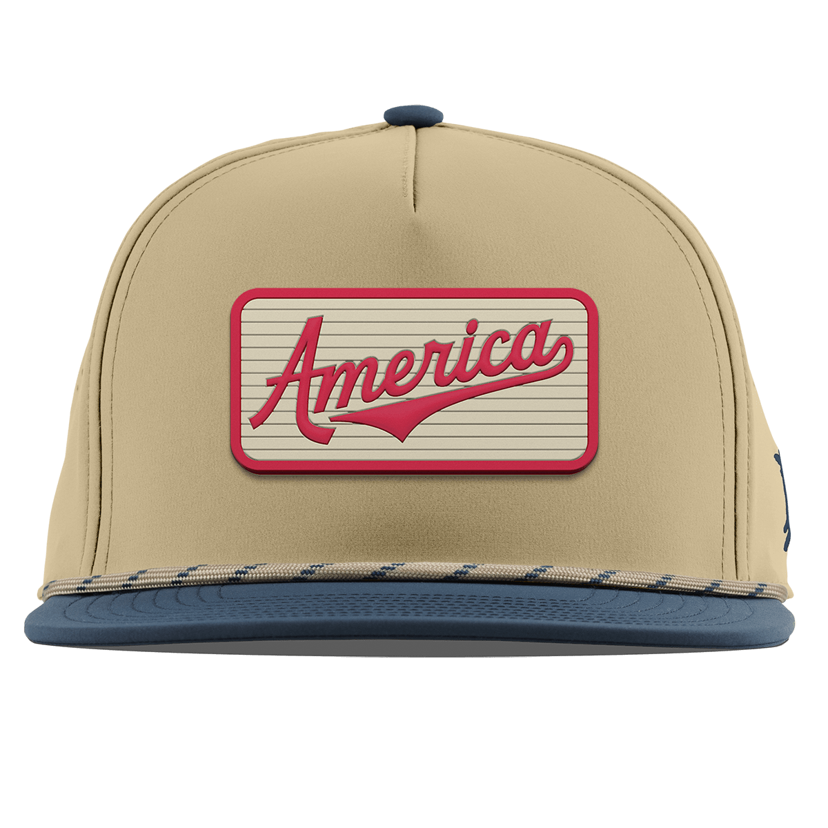 America Badge Flat 5 Panel Rope Desert/Orion
