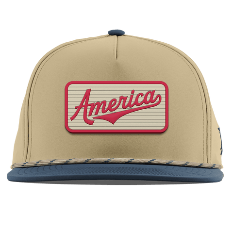 America Badge Flat 5 Panel Rope Desert/Orion