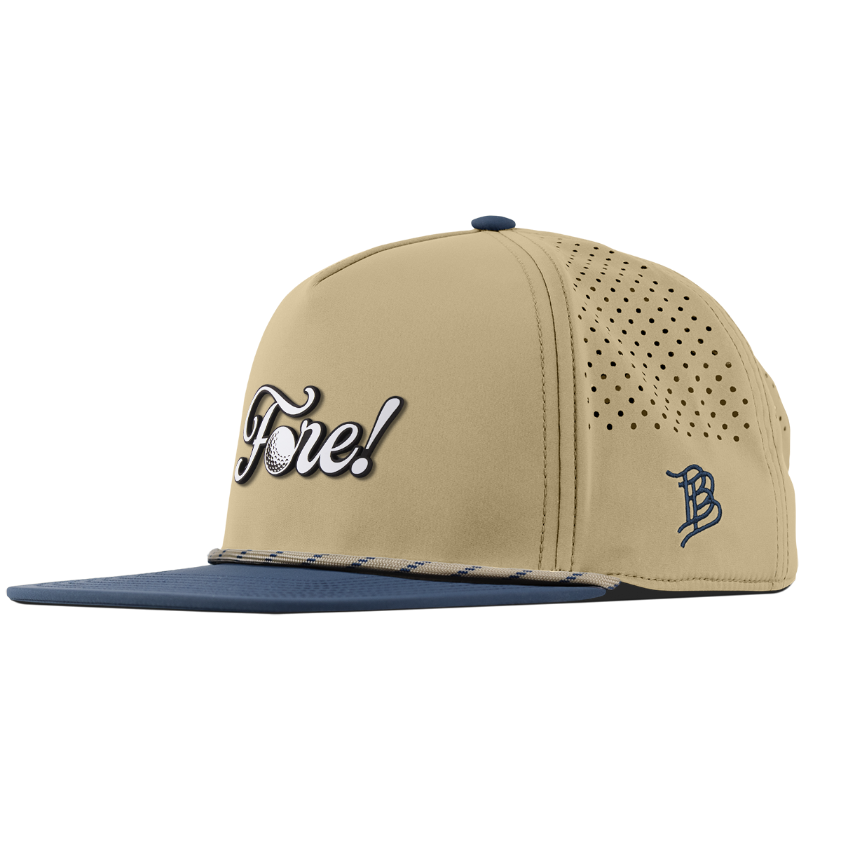 Fore! Script Flat 5 Panel Rope Desert/Orion
