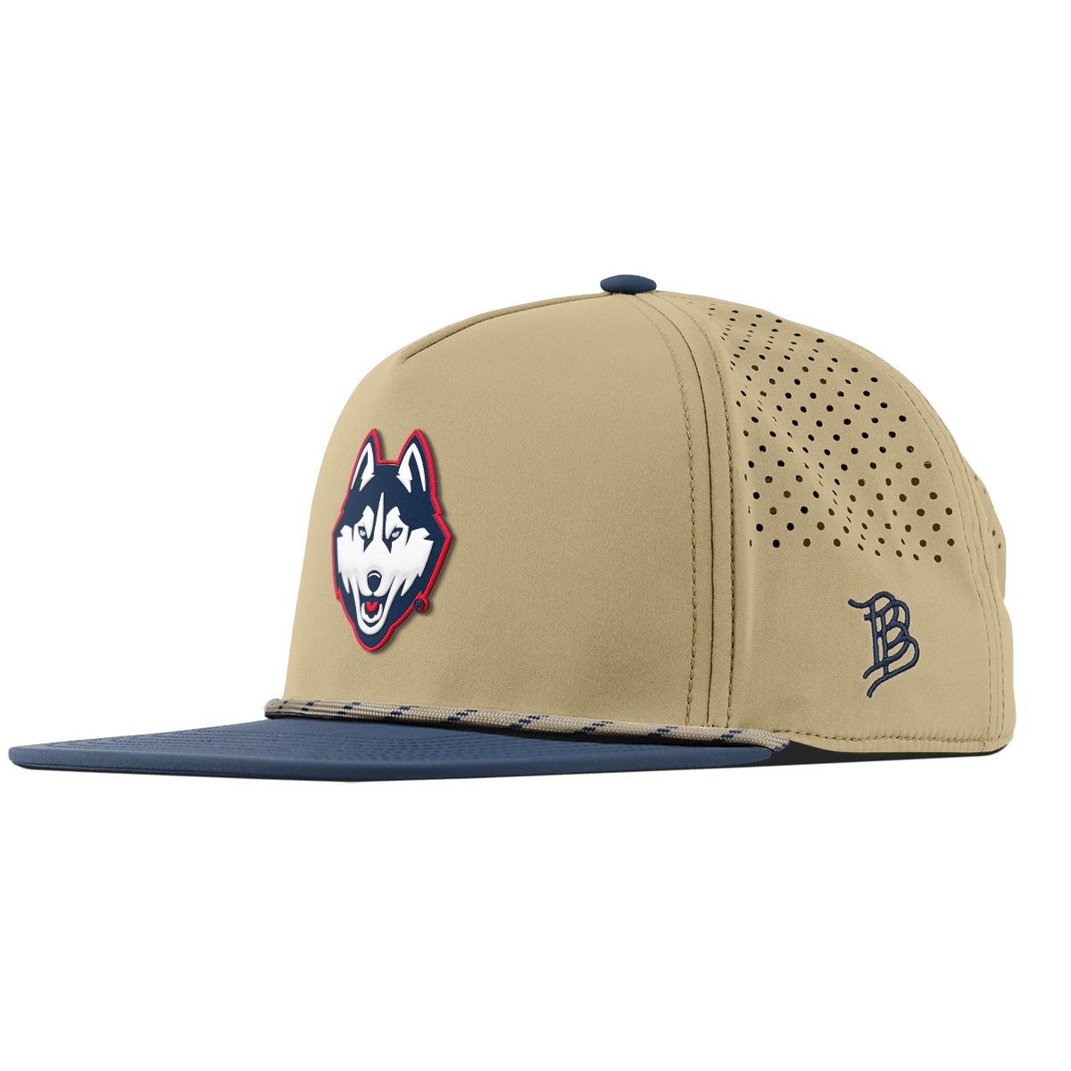 University of Connecticut "Huskies Mascot" Flat 5 Panel Rope Desert/Orion