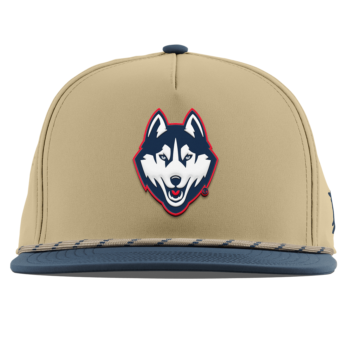 University of Connecticut "Huskies Mascot" Flat 5 Panel Rope Desert/Orion