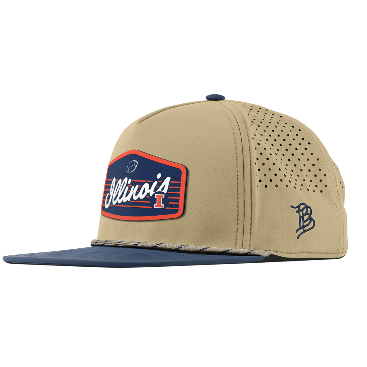 University of Illinois "Illini Football" Flat 5 Panel Rope Desert/Orion
