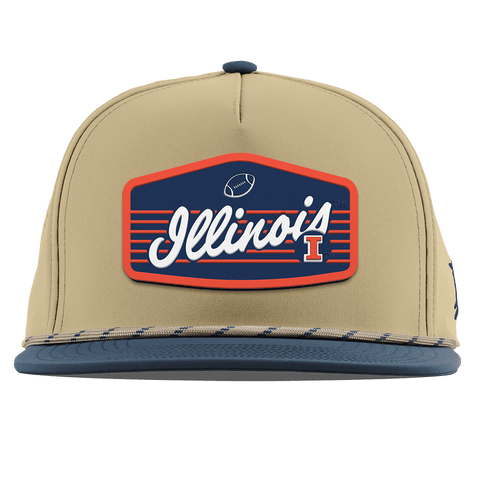 University of Illinois "Illini Football" Flat 5 Panel Rope Desert/Orion