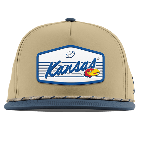 University of Kansas "Jayhawks Football" Flat 5 Panel Rope Desert/Orion