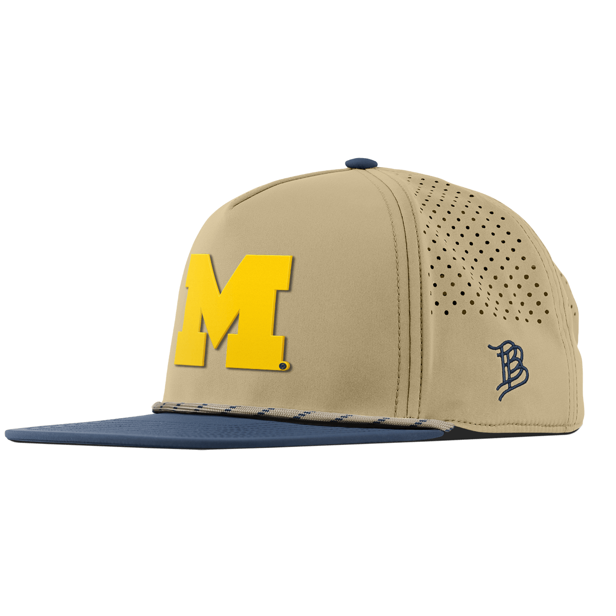 University of Michigan "Michigan Gold Block" Flat 5 Panel Rope Desert/Orion