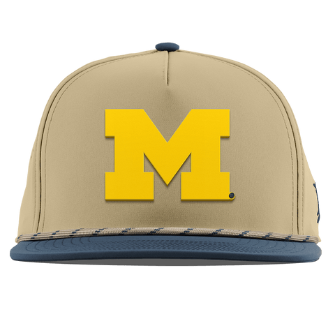 University of Michigan "Michigan Gold Block" Flat 5 Panel Rope Desert/Orion