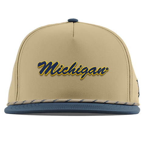 University of Michigan "Michigan Script" Flat 5 Panel Rope Desert/Orion