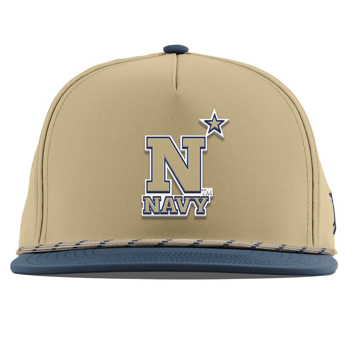 United States Naval Academy "Naval Academy Team Logo Gold" Flat 5 Panel Rope Desert/Orion