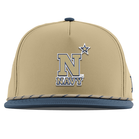 United States Naval Academy "Naval Academy Team Logo Gold" Flat 5 Panel Rope Desert/Orion