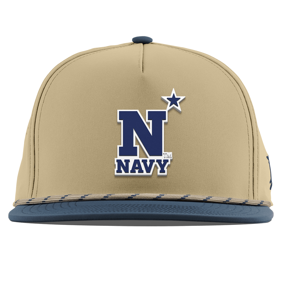 United States Naval Academy "Naval Academy Team Logo Navy" Flat 5 Panel Rope Desert/Orion