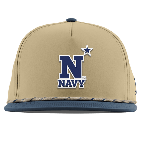 United States Naval Academy "Naval Academy Team Logo Navy" Flat 5 Panel Rope Desert/Orion