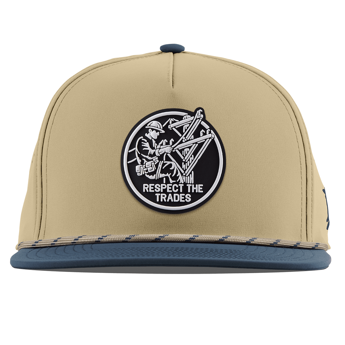 Respect The Trades Lineman Flat 5 Panel Rope Desert/Orion
