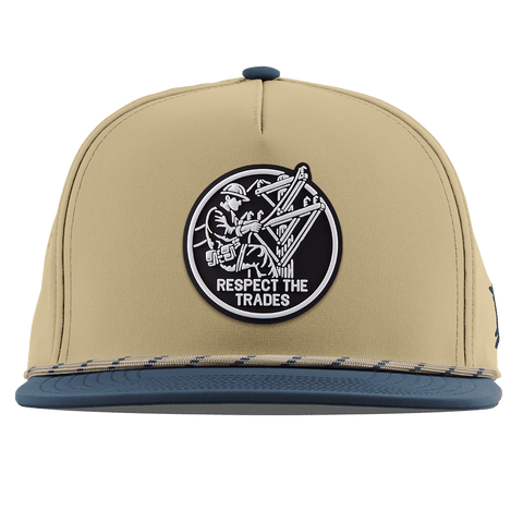 Respect The Trades Lineman Flat 5 Panel Rope Desert/Orion