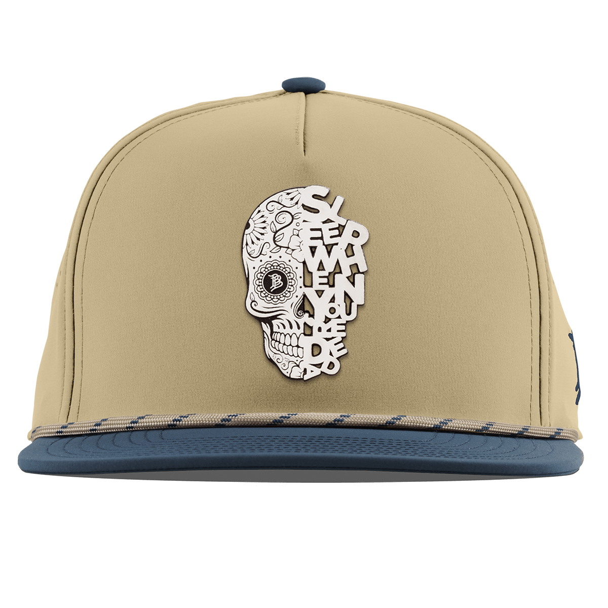 Sleep When You're Dead Skull Flat 5 Panel Rope Desert/Orion