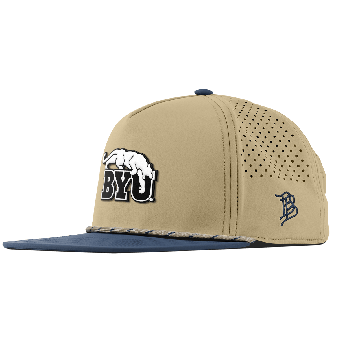 Brigham Young University "Vintage BYU Cougars" Flat 5 Panel Rope Desert/Orion