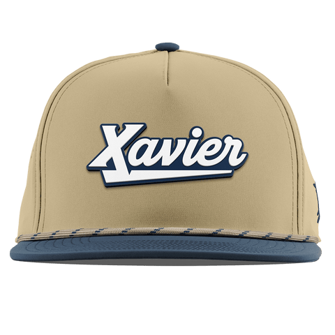 Xavier University "Xavier Script" Flat 5 Panel Rope Desert/Orion