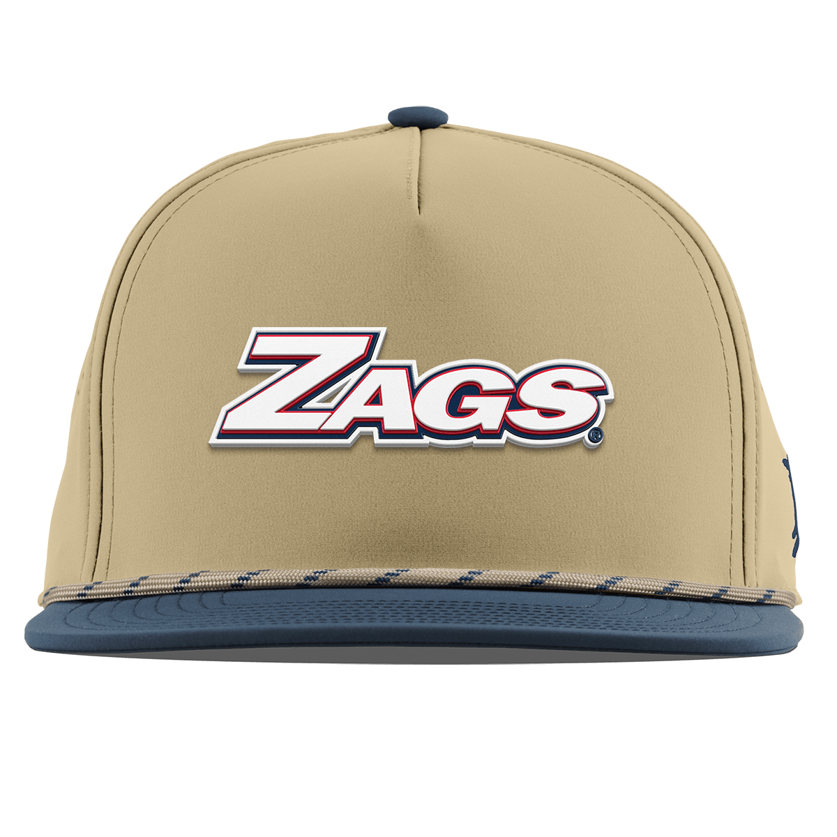 Gonzaga University "Zags Block" Flat 5 Panel Rope Desert/Orion