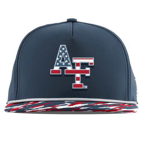Air Force Academy "Air Force Stars & Stripes" Flat 5 Panel Rope Orion/USA Camo + White Rope