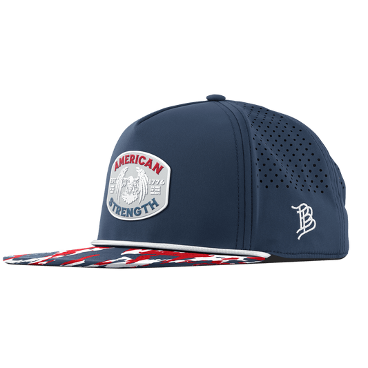 American Strength USA Flat 5 Panel Rope Orion/USA Camo + White Rope